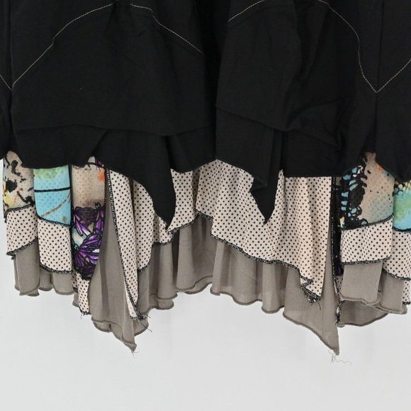 C'FAIT POUR VOUS Womens Sleeveless Tiered Ruffle Hem Multicolor Dress US Size 12 - Picture 6 of 9